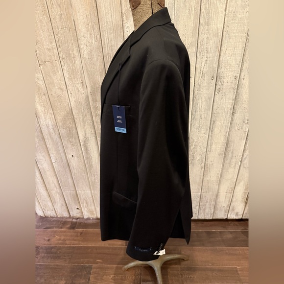 Stafford Classic Fit, Travel Stretch Black Men's Sport Coat - Picture 9 of 11